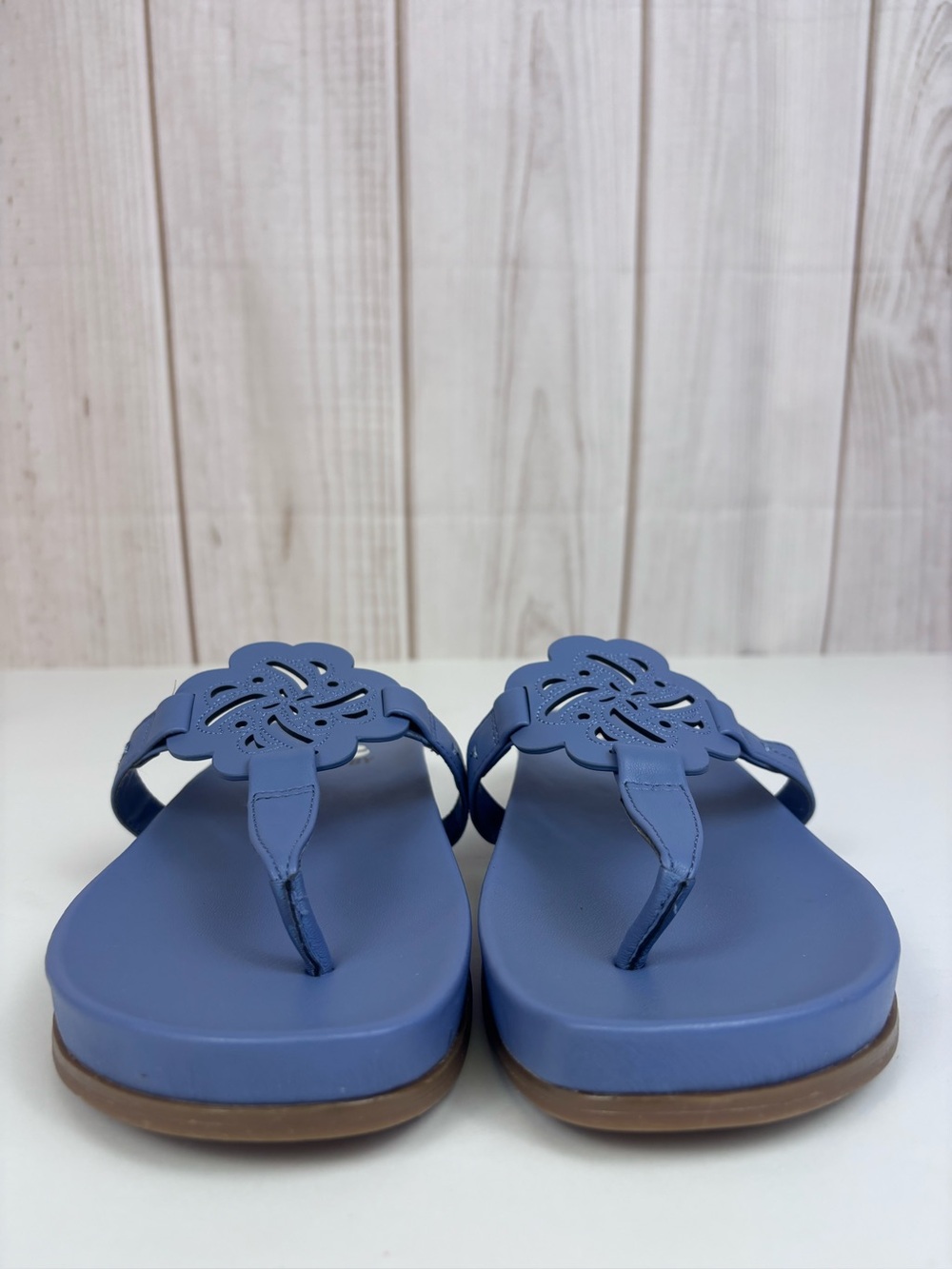 Sam & Libby Alexandra Floral Thong Flip Flop Sandals Slip-On Medallion Blue 10 - Picture 8 of 13